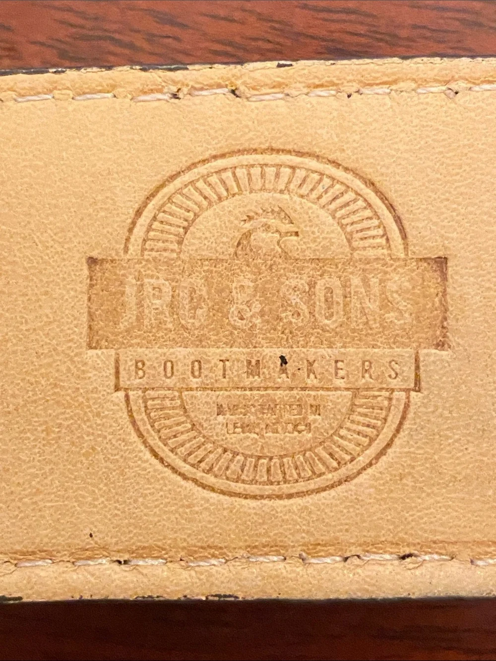 JRC & Sons Handmade Genuine Goat Leather Belt Size 44